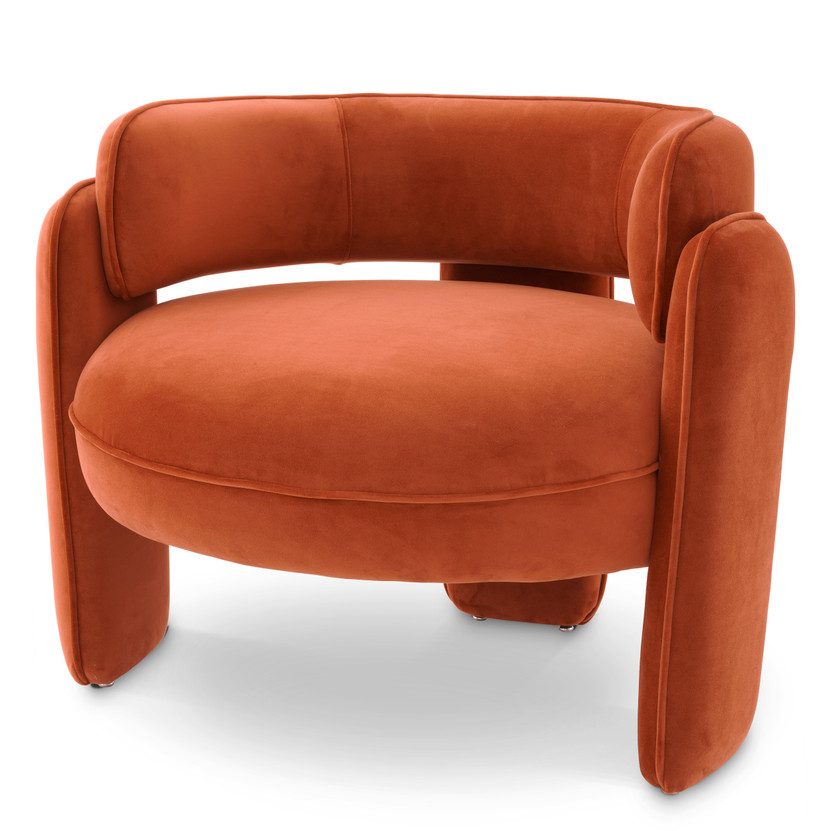 Chair Chaplin Savona Orange Velvet