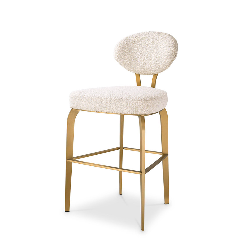 Counter Stool Dorrego Bouclé Cream
