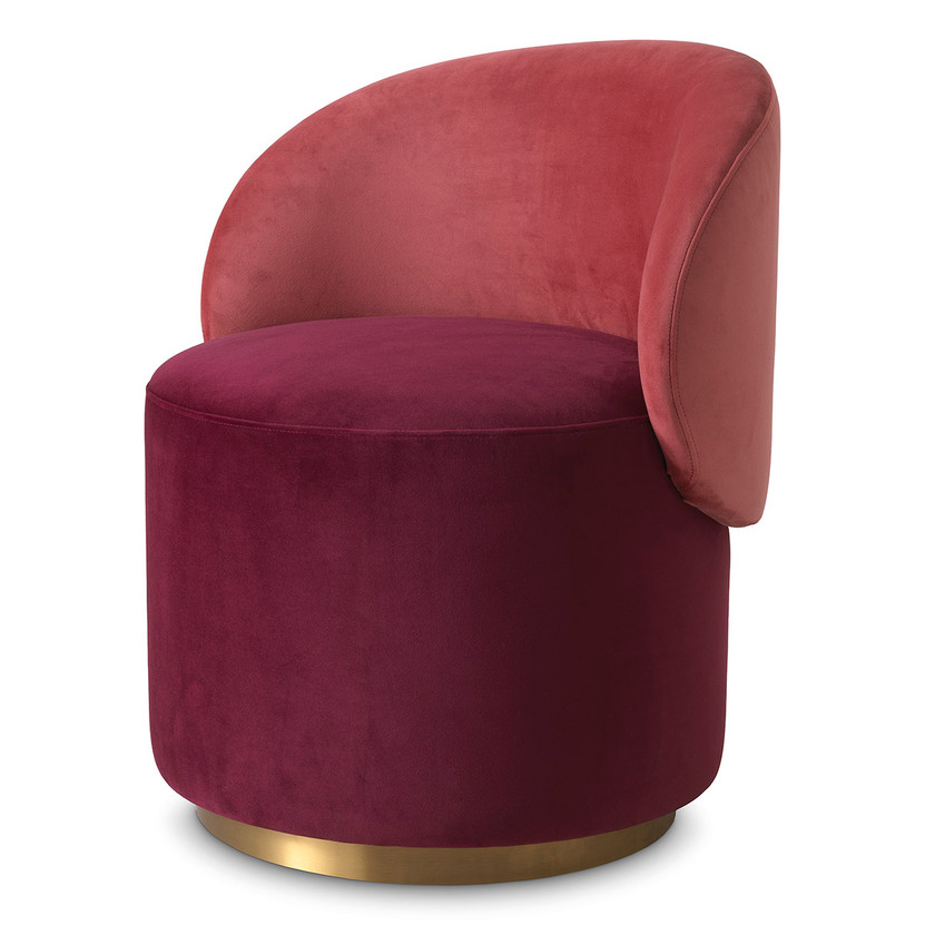 Low Dining Chair Greer Savona Bordeaux Velvet