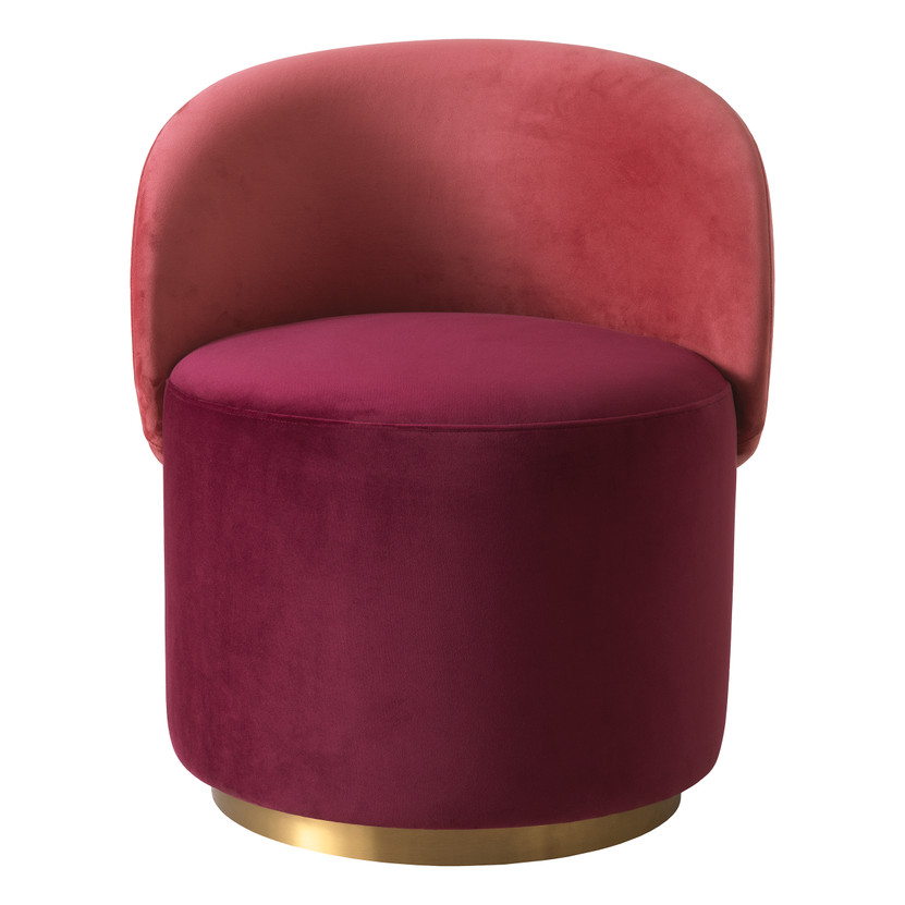 Low Dining Chair Greer Savona Bordeaux Velvet