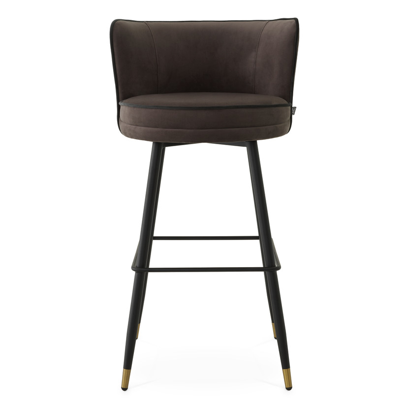 Bar Stool Grenada Savona Grey Velvet
