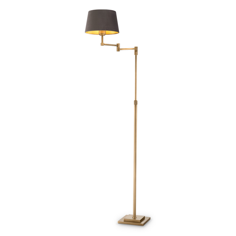 Floor Lamp Corbin Brushed Brass Finish