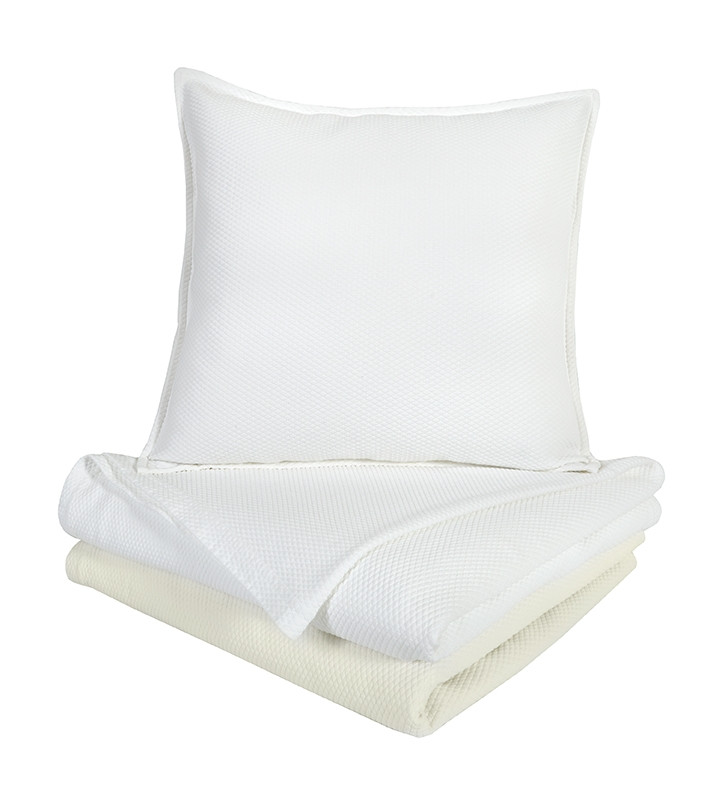 Hyatt Matelasse Sham Ivory Euro