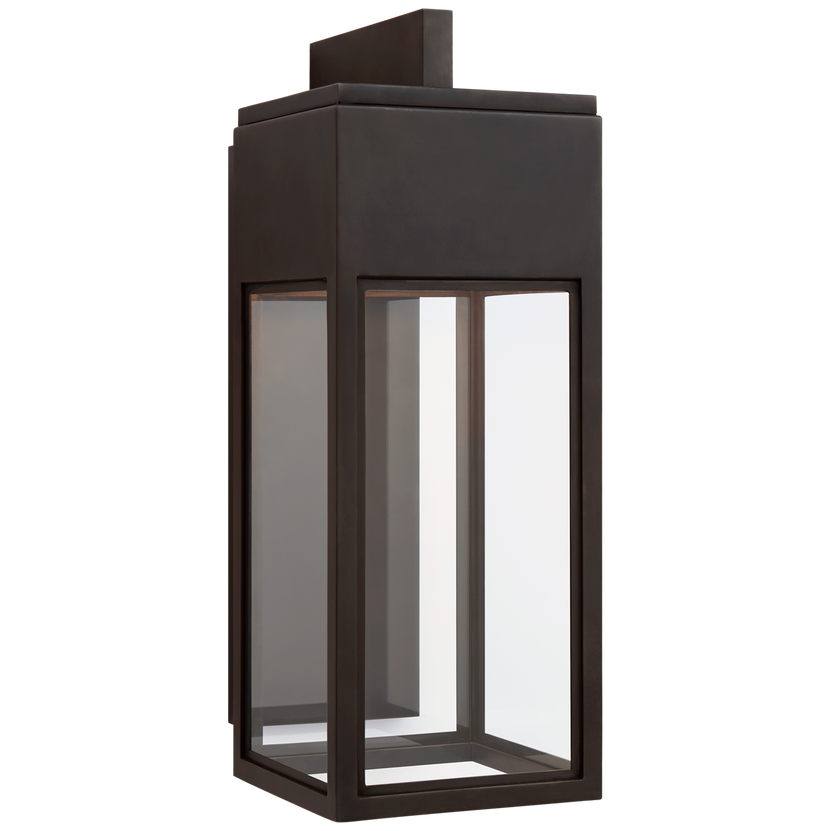 Irvine Medium Bracketed Wall Lantern in Bronze with Clear Glass