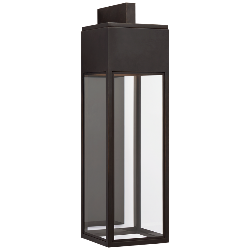 Irvine Grande Bracketed Wall Lantern in Bronze with Clear Glass