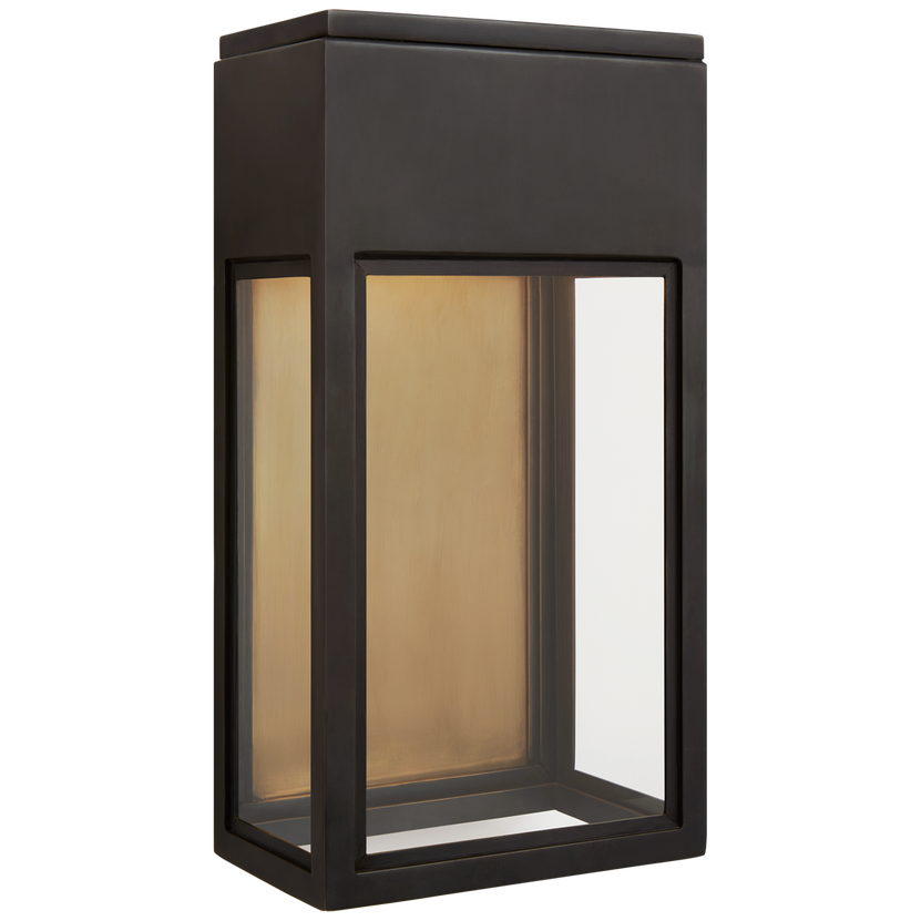 Irvine Small 3/4 Wall Lantern in Bronze with Clear Glass