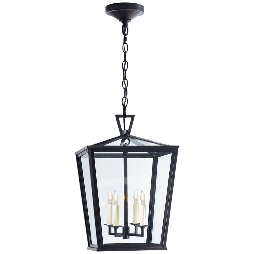 Darlana Small Hanging Lantern in Bronze