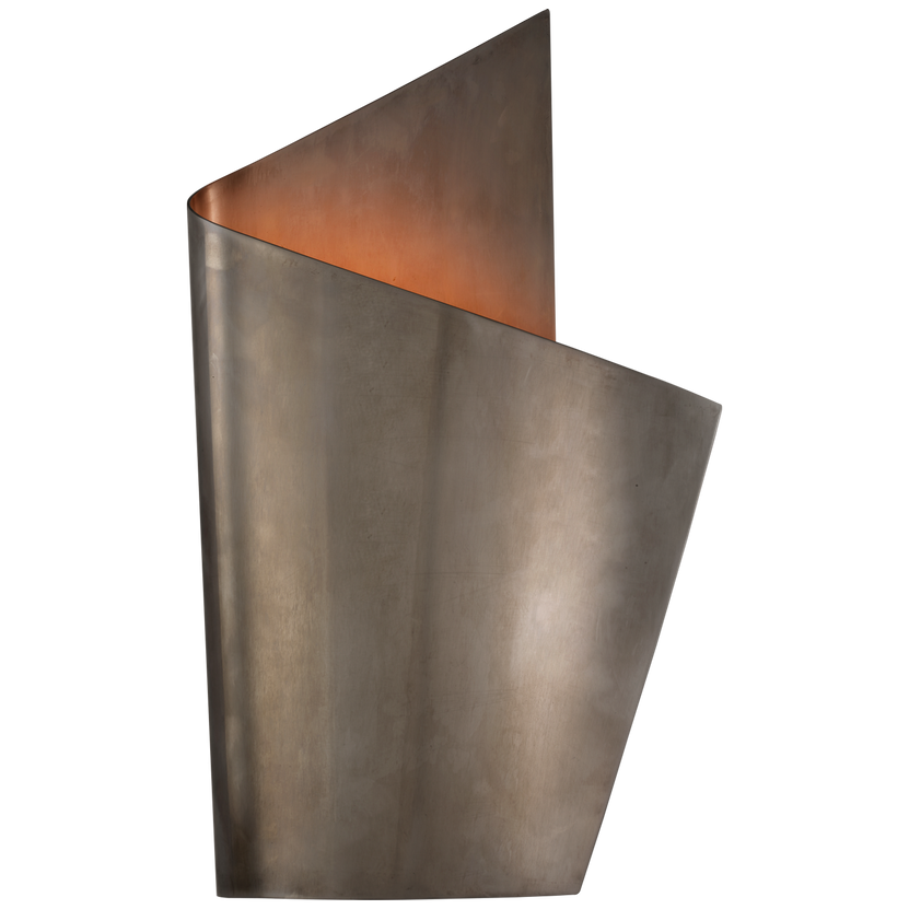 Piel Right Wrapped Sconce in Pewter
