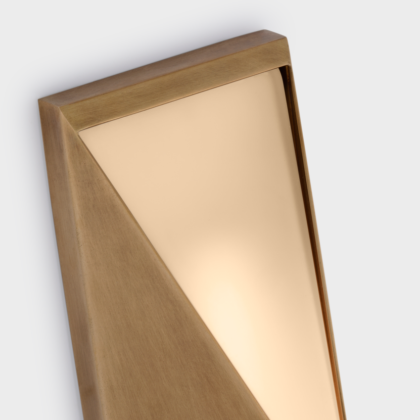 Stretto 24" Sconce in Antique Burnished Brass with Frosted Glass