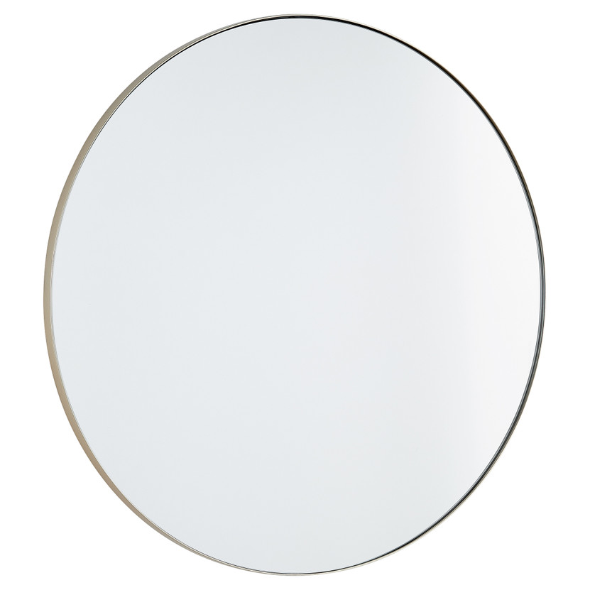30" Round Mirror - Silver