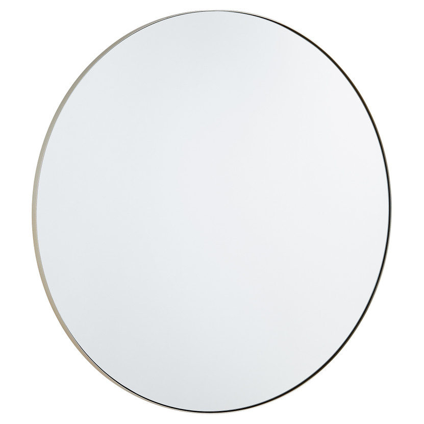 36" Round Mirror - Silver