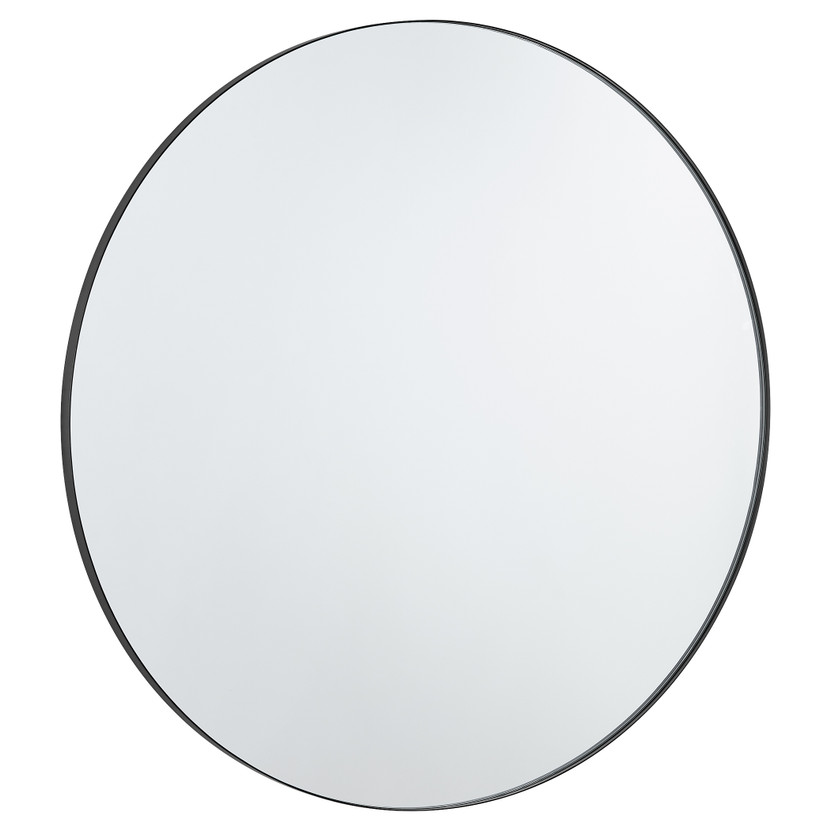 42" Round Mirror - Black
