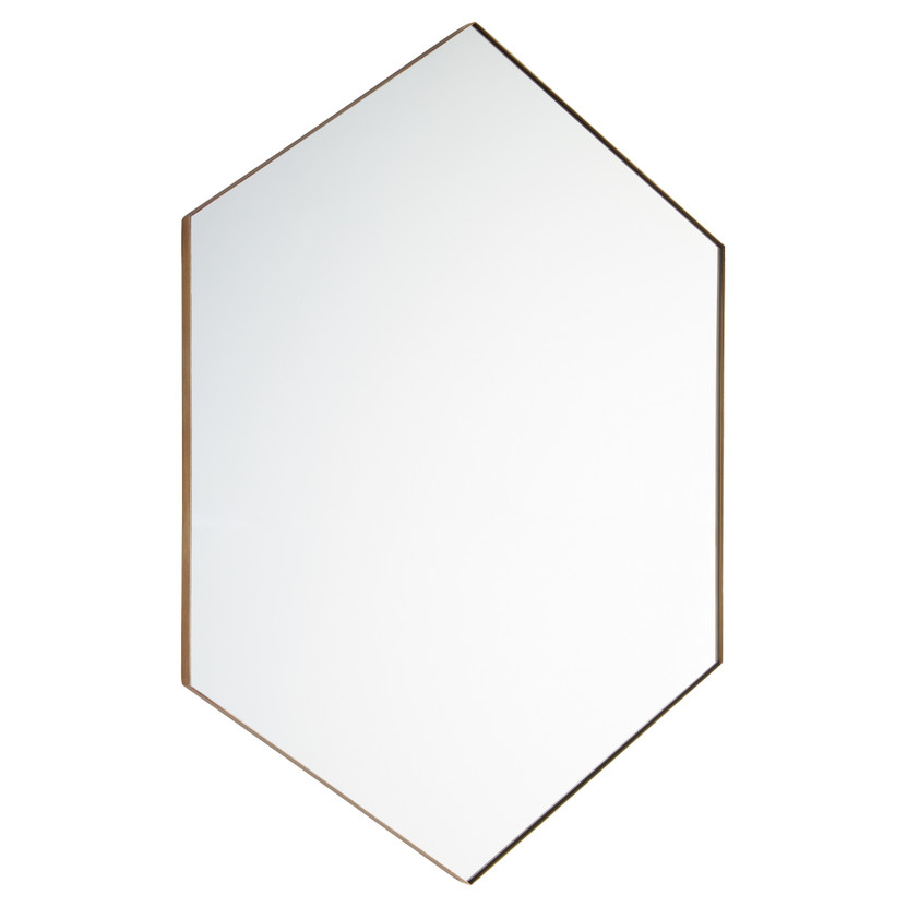 28X40 Hexagon Mirror - Gold
