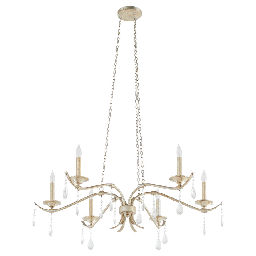 Lorelei 6 Light 36" Chandelier - Silver