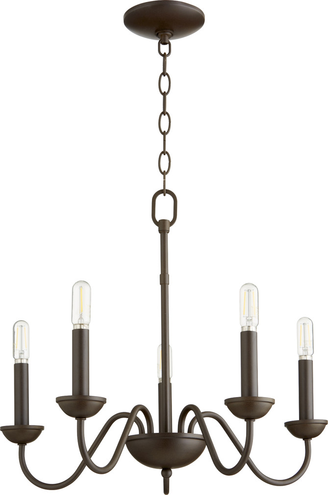 5 Light Chandelier - Bronze