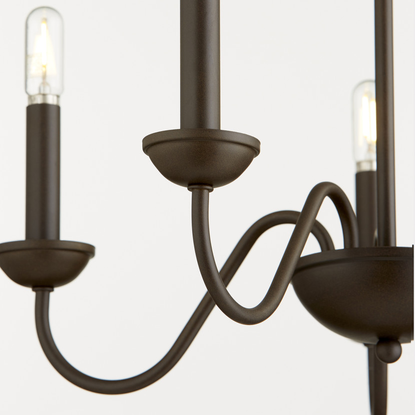 5 Light Chandelier - Bronze