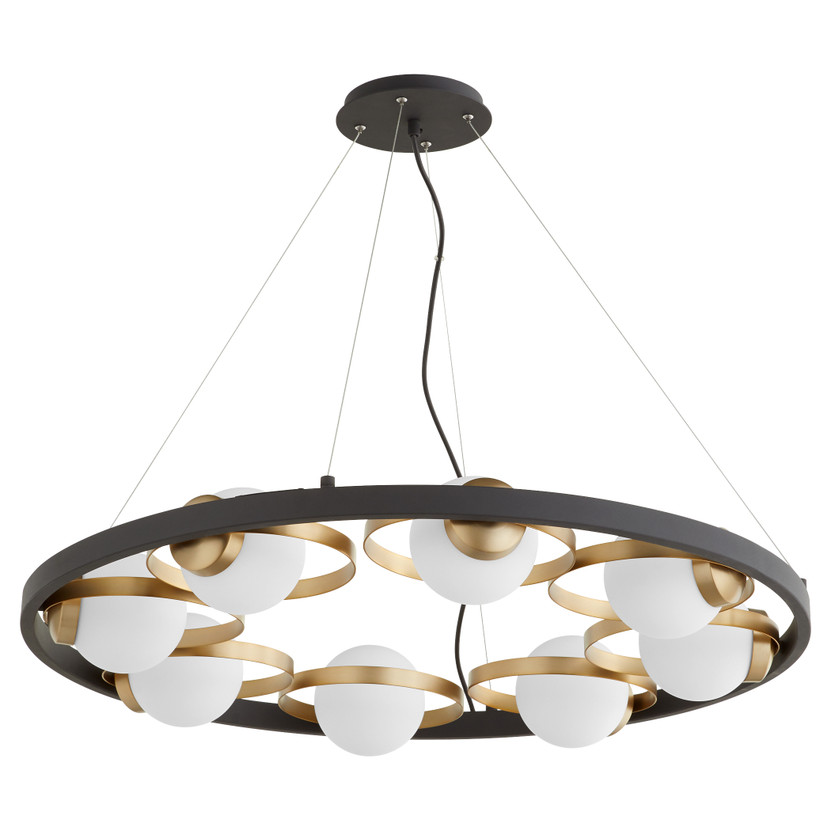 Nimbus 8 Light Chandelier - Black