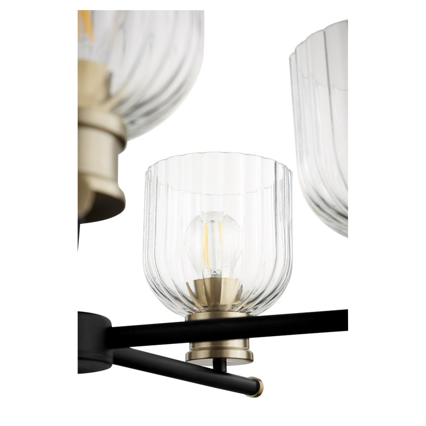 Monarch 5 Light Chandelier - Black