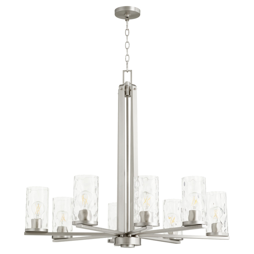 Steinway 8 Light Chandelier - Nickel
