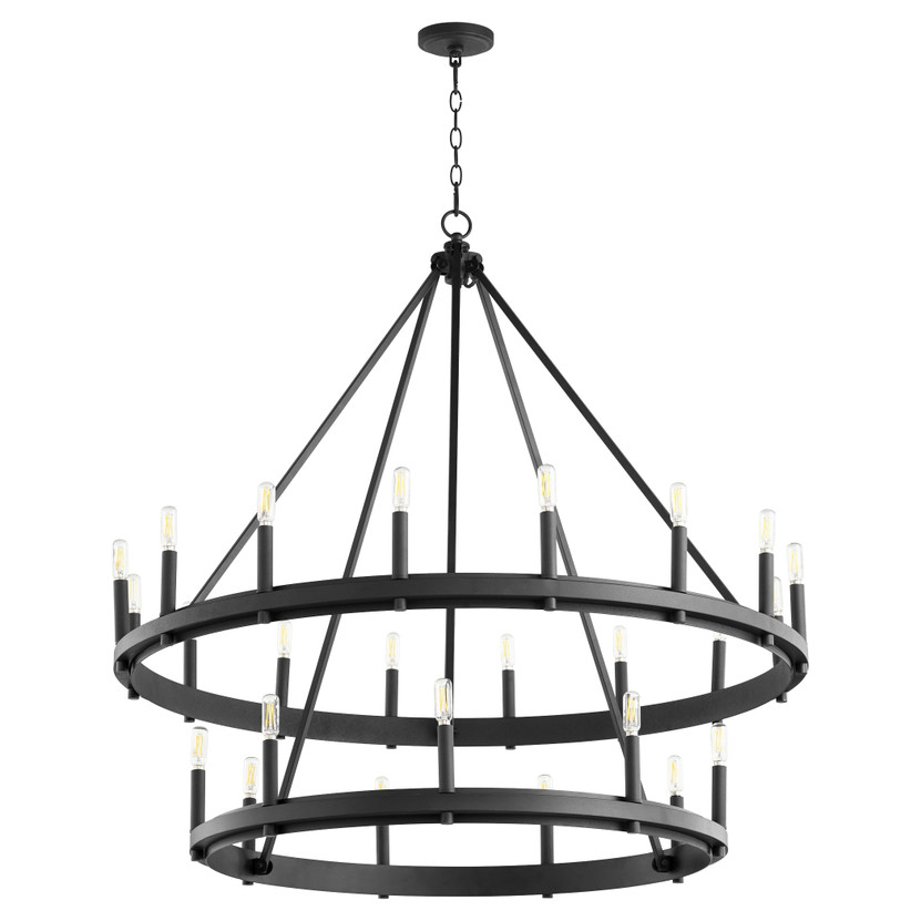 Aura 25 Light Chandelier - Black