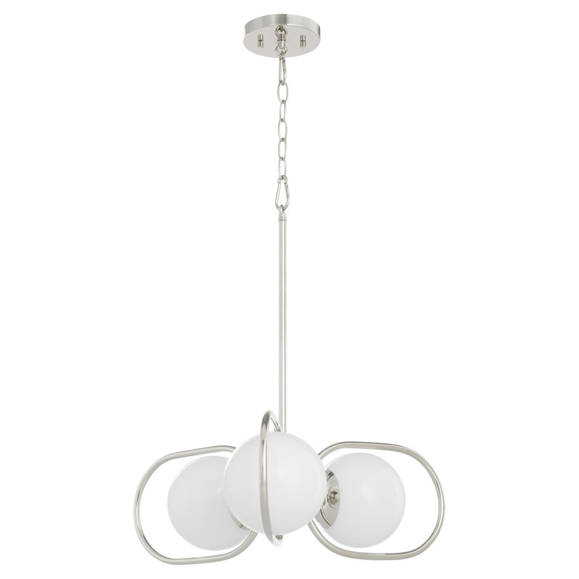 Belmont 3 Light Chandelier - Nickel
