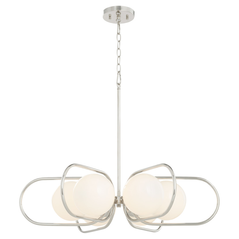 Belmont 6 Light Chandelier - Nickel