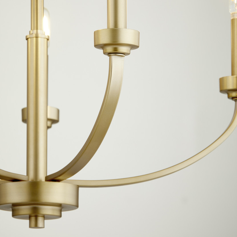 Reyes 5 Light Chandelierelier Chandelier - Brass