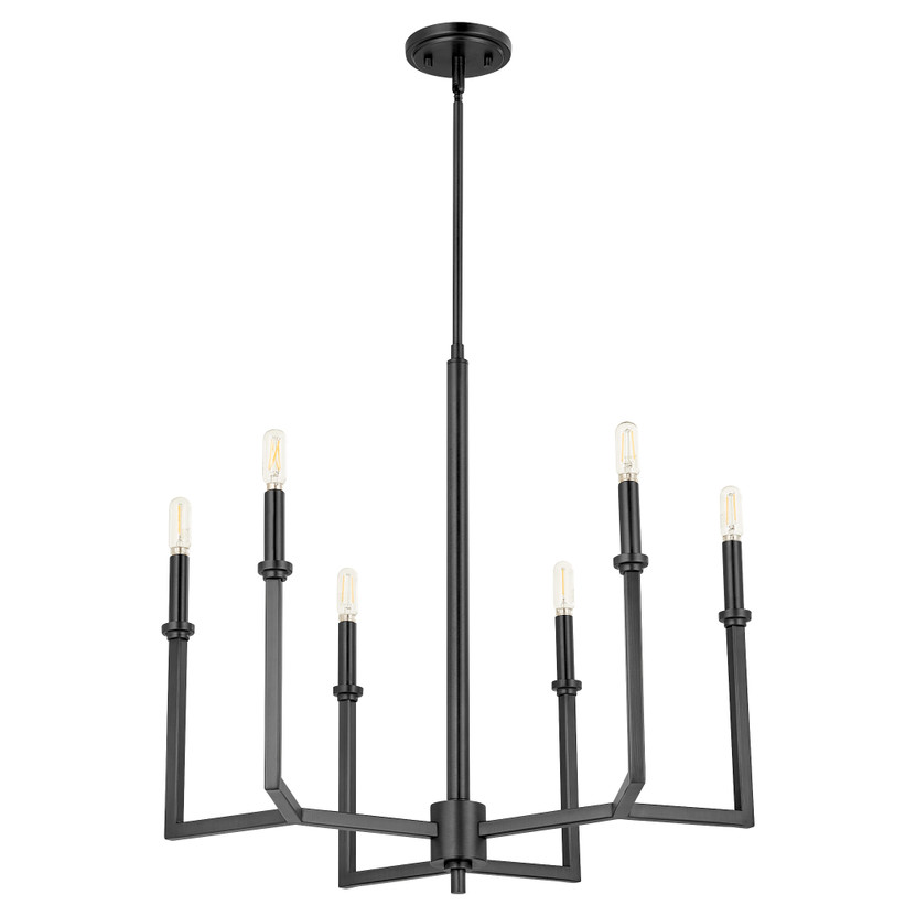 Merrick 6 Light Chandelier - Black