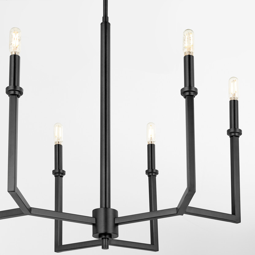 Merrick 6 Light Chandelier - Black