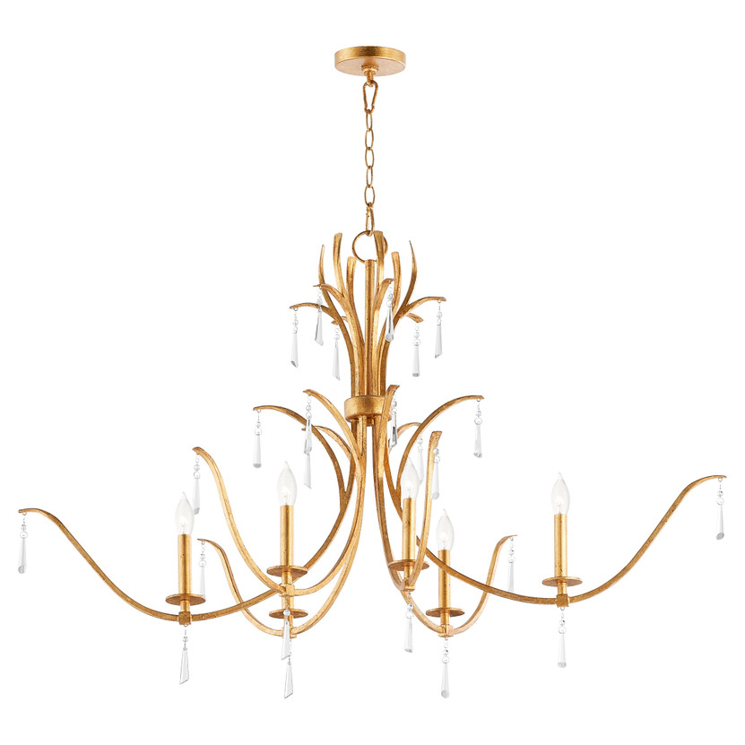 Majesty 6 Light Ellipse - Gold