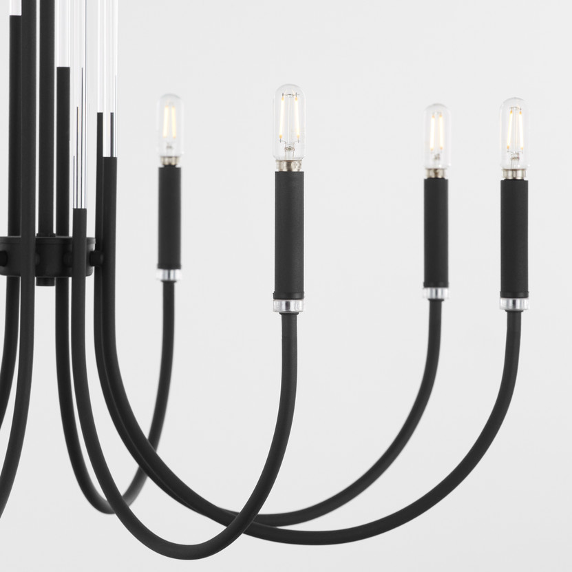 Summit 12 Light Chandelier - Black