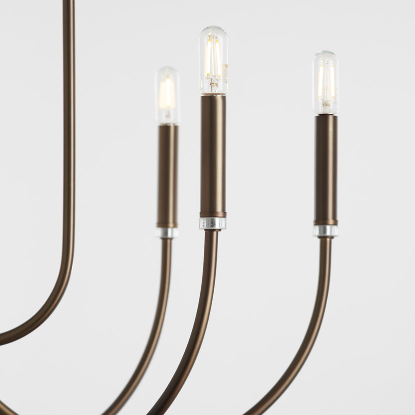 Summit 12 Light Chandelier - Dark Brass