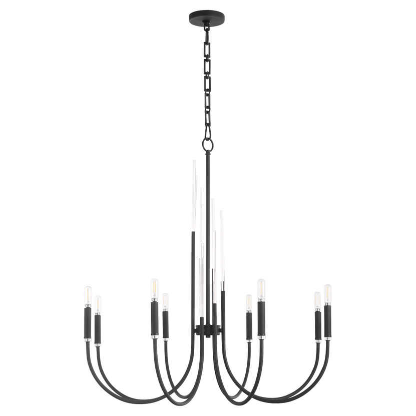 Summit 8 Light Chandelier - Black