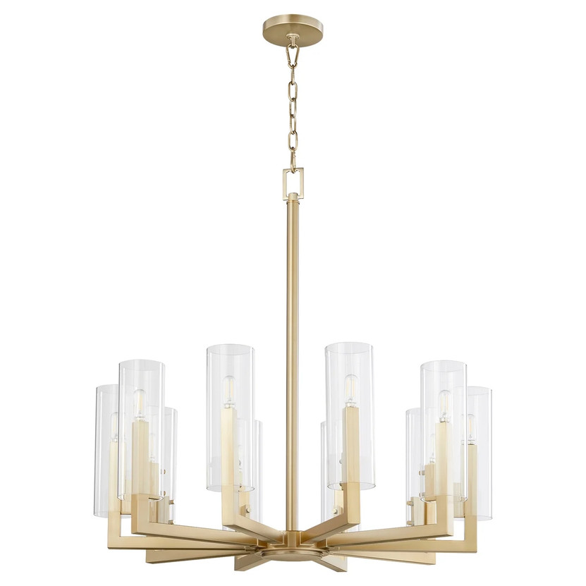 Hin 10 Light Chandelier - Brass
