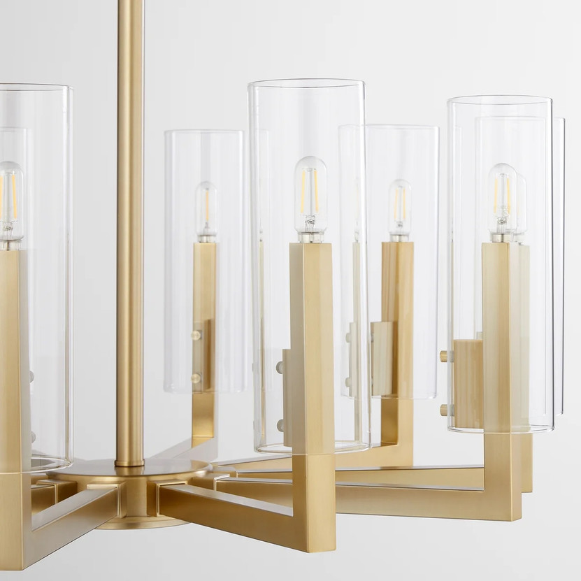 Hin 10 Light Chandelier - Brass