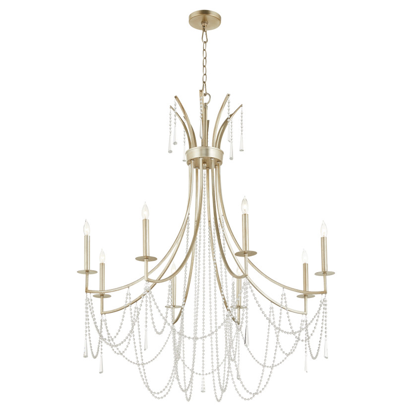 Malin 8 Light Chandelier - Silver