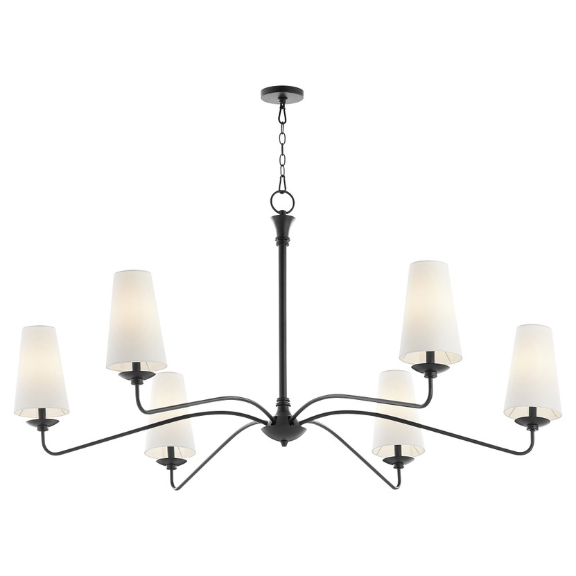 Euphora 6 Light Chandelier - Black