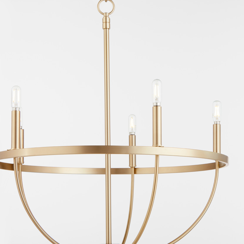 Tribute 5 Light Chandelier - Brass