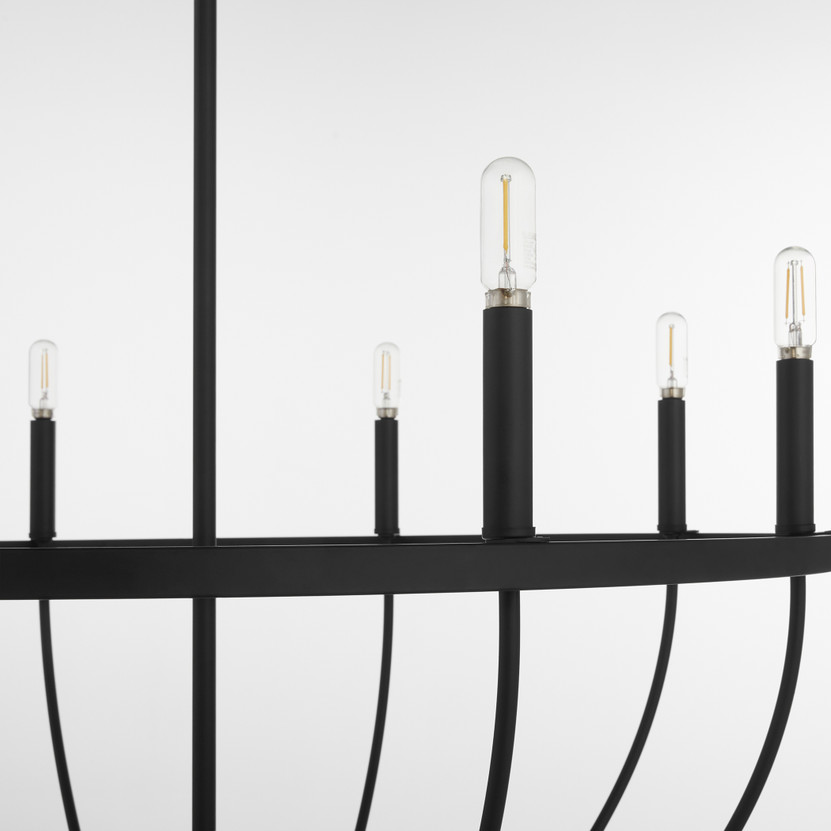 Tribute 8 Light Chandelier - Black