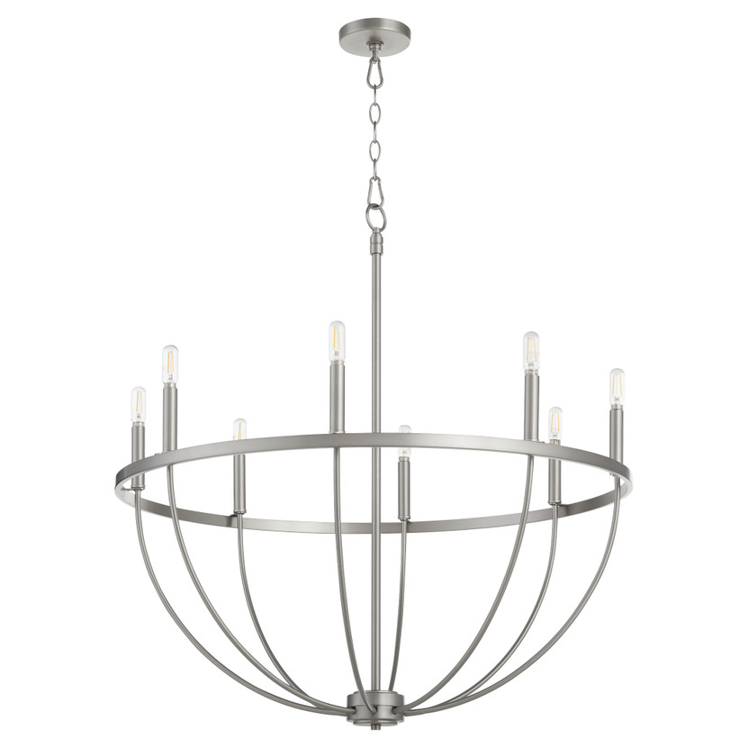 Tribute 8 Light Chandelier - Nickel