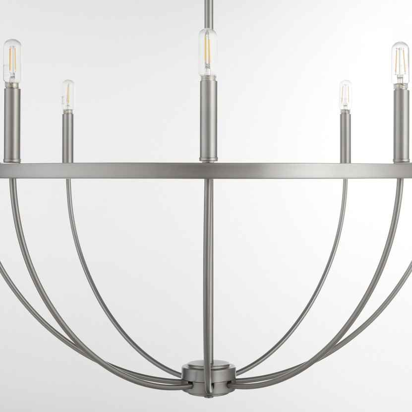 Tribute 8 Light Chandelier - Nickel