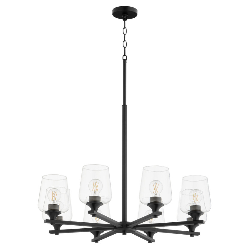 Veno 8 Light Chandelier - Black