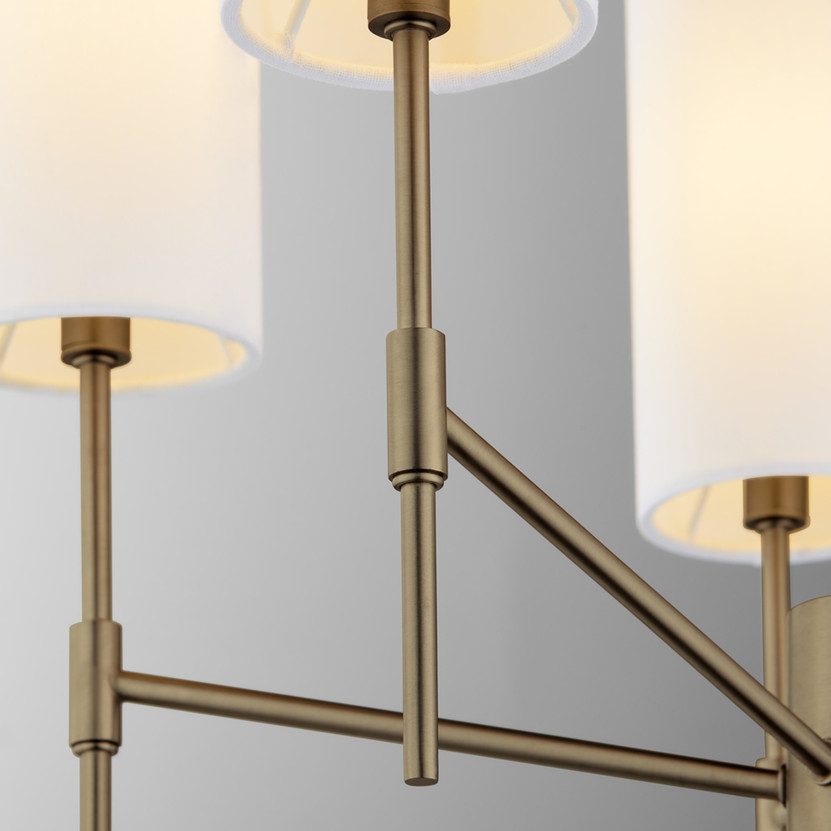 Hamilton 5 Light Chandelier - Dark Brass