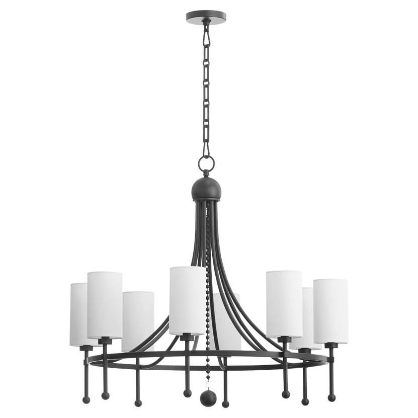 Lee Blvd 8 Light Bead Chandelier - Black
