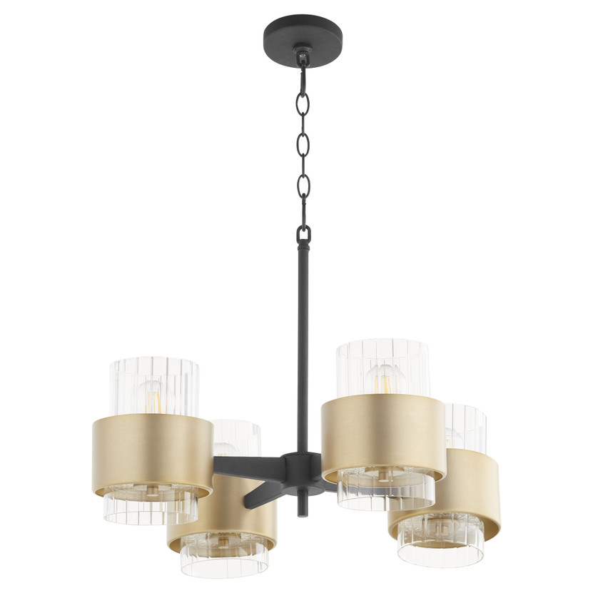 Epsilon 4 Light Chandelier - Black