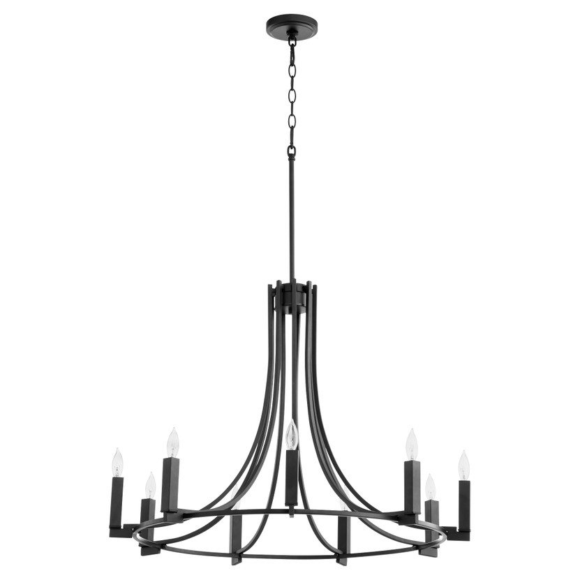 Olympus 9 Light Chandelier - Black
