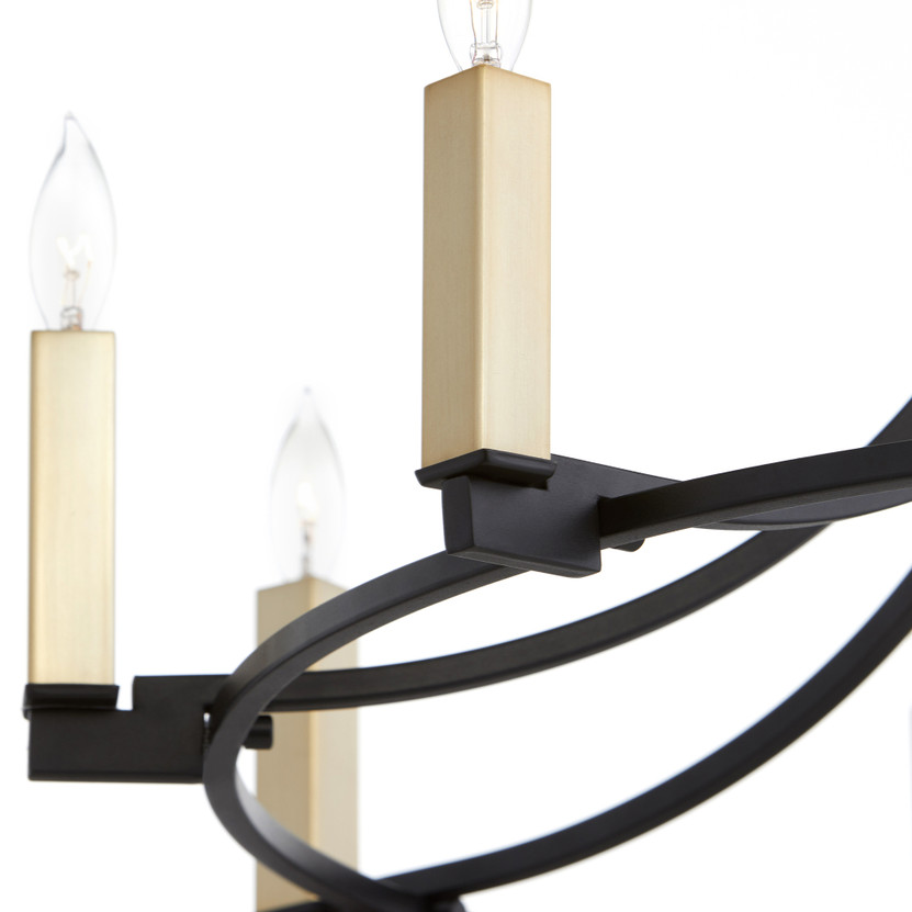 Olympus 9 Light Chandelier - Black