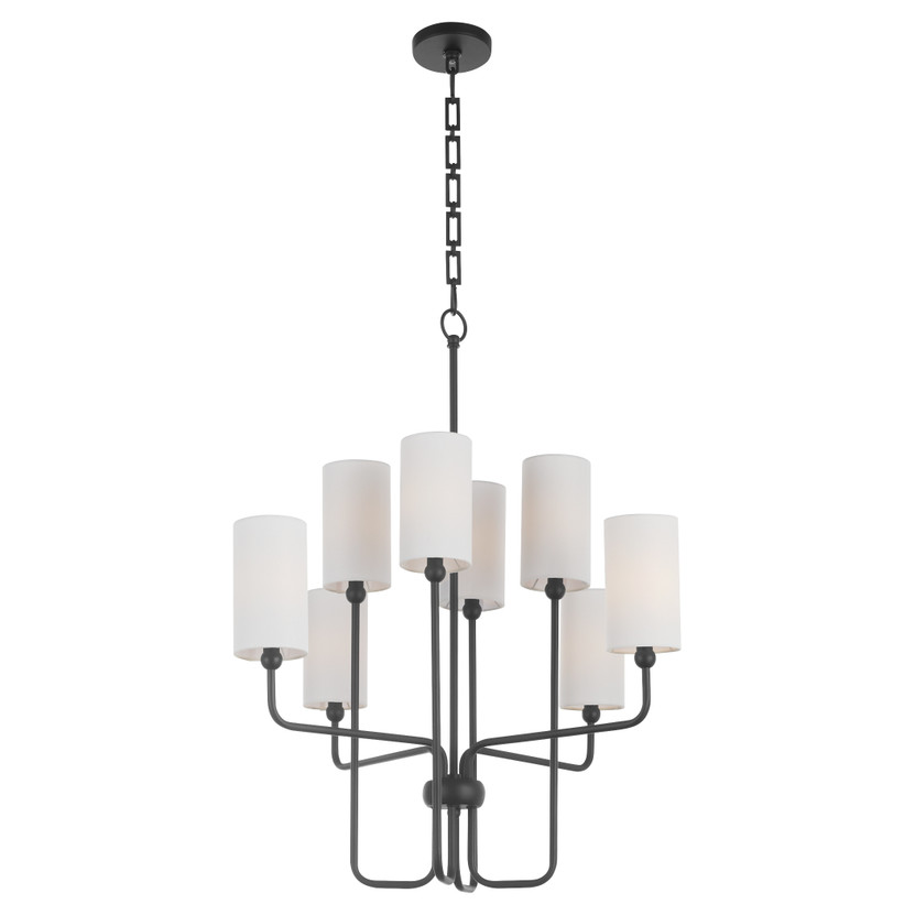 Charlotte 8 Light Chandelier - Black