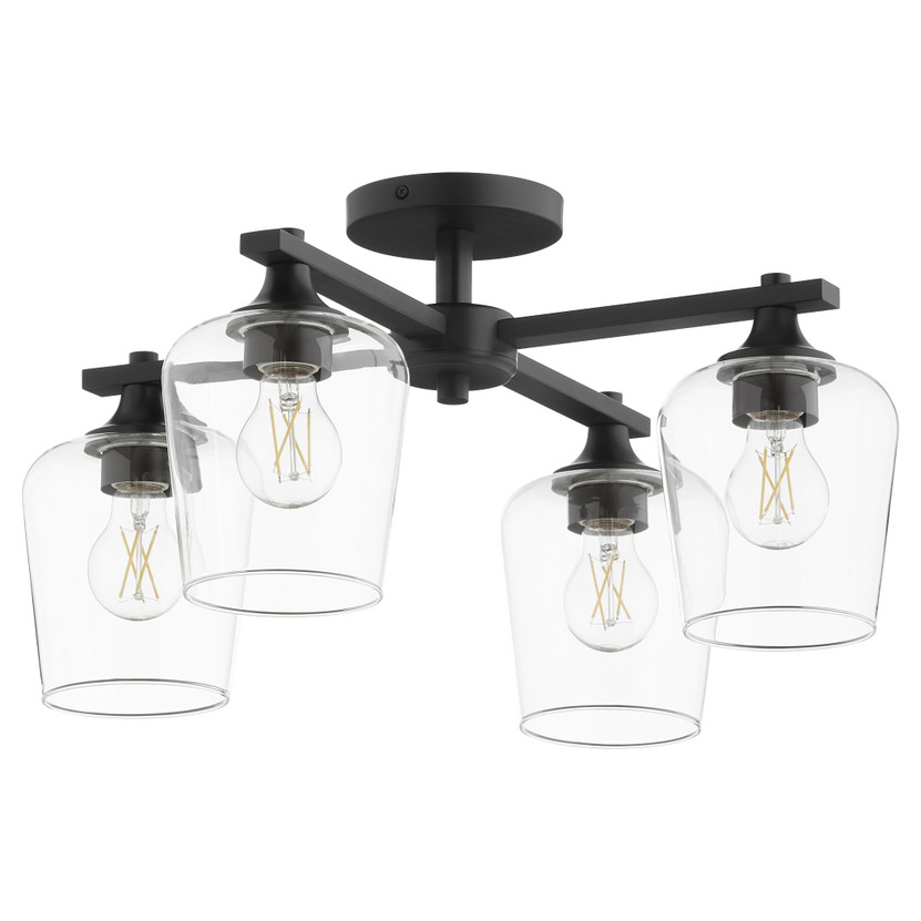 Veno 4 Light Ceiling Mount - Black