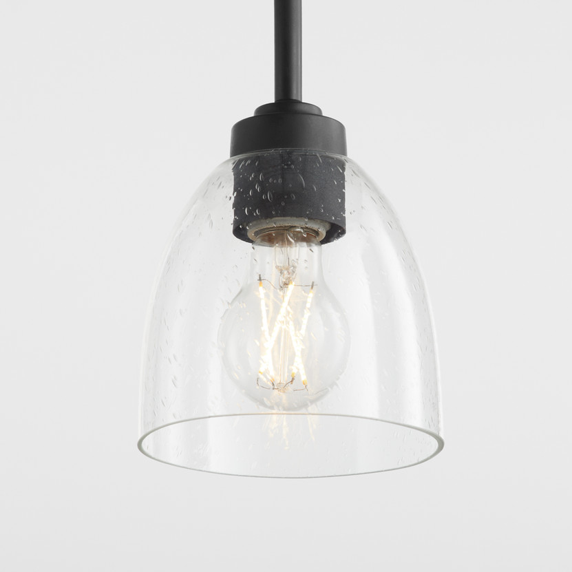 Reyes Clear Seeded Pendant - Black